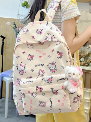 书包女初中生可爱大学生日系凯蒂猫校园双肩包小学生轻便减负