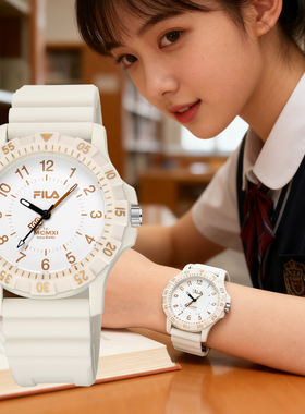 FILA斐乐手表女款学生初高中考试静音石英表儿童男孩生日送礼6787