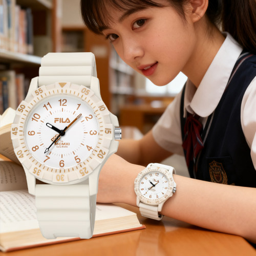FILA斐乐手表女款学生初高中考试静音石英表儿童男孩生日送礼6787