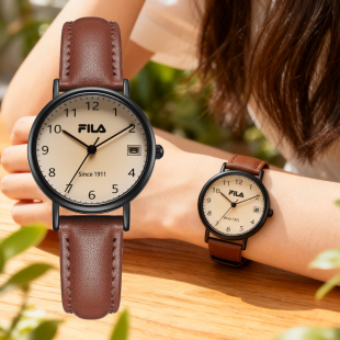 FILA斐乐手表女款 学生初高中静音精准走时考试专用日历腕表男6741
