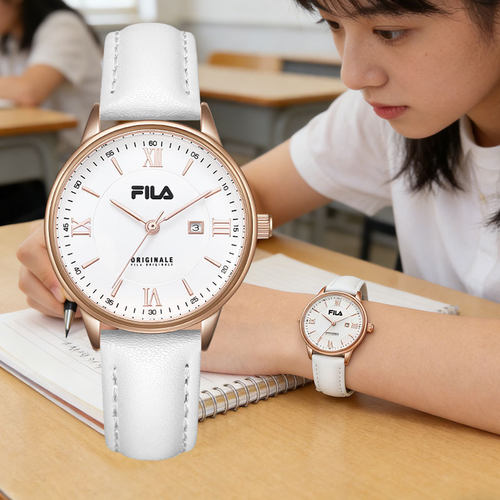FILA斐乐手表女款学生初高中考试专用小表盘石英腕表男士送礼6814