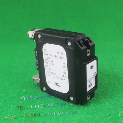 AIRPAX埃伯斯 B3R6-30.0/80-15D2-1074 低压断路器空气开关1P 30A