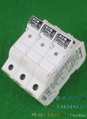 EATON伊顿BUSSMANN保险丝座CHCC3DIU CC 600V 30A 3P带灯熔断器座