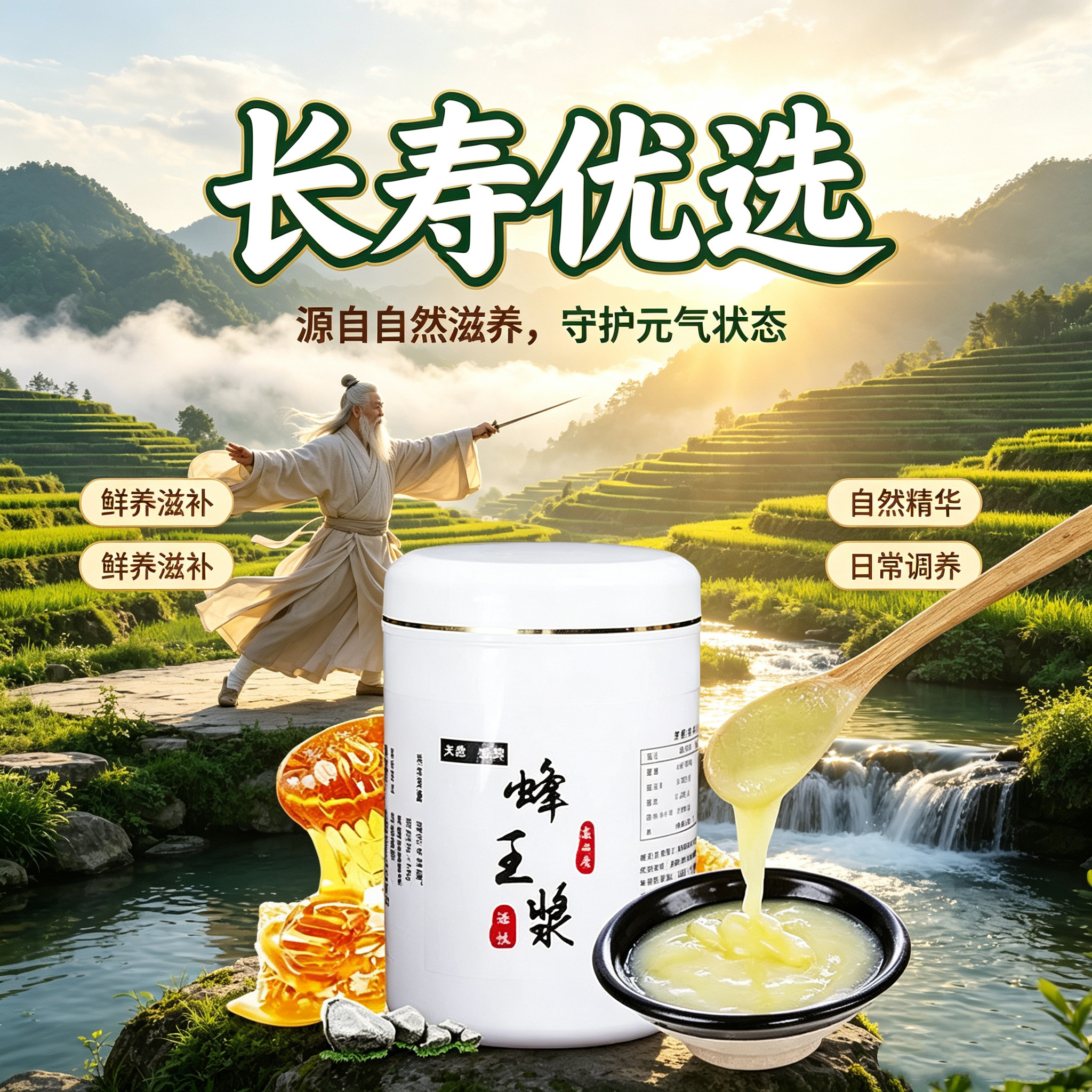 早春蜂王浆500g 天然野生高活性鲜浆 官方正品 顺丰冷链送货上门