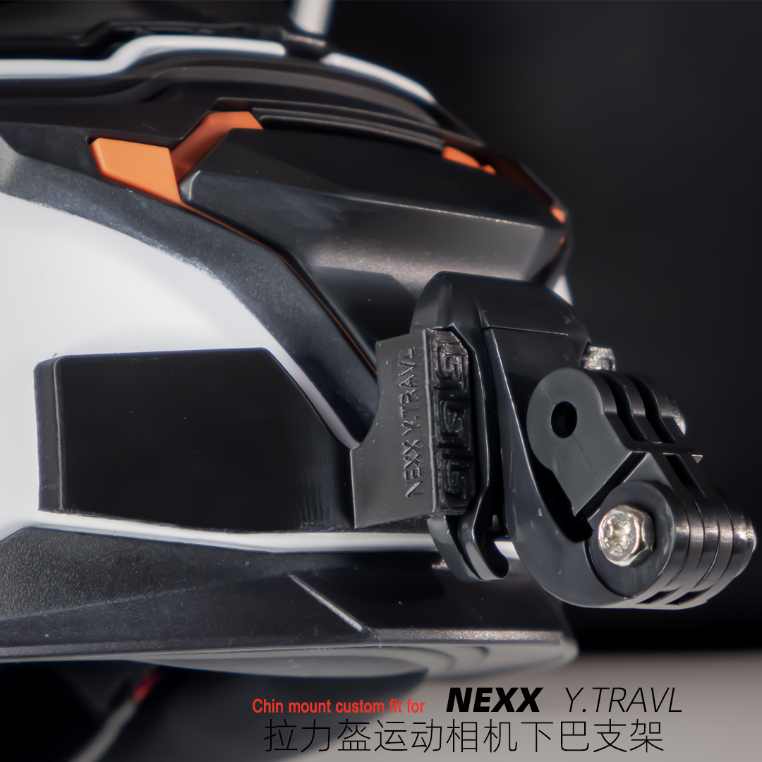 定制NEXX Y.TRAVL/Y100盔运动相机GoPro大疆360专用头盔下巴支架