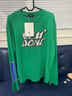 胸前logo长袖 款 t恤男 22早秋最新 高品质230克WEll纯棉WE11DONE韩版