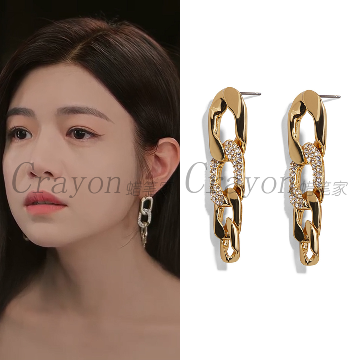 陈妍希狙击蝴蝶岑矜同款耳环