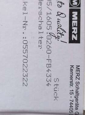 议价能开关MERZ   F 105/1605.适用