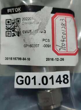 议价飞托克FIT飞托克  单向阀CVSS-ML10-3  全适用