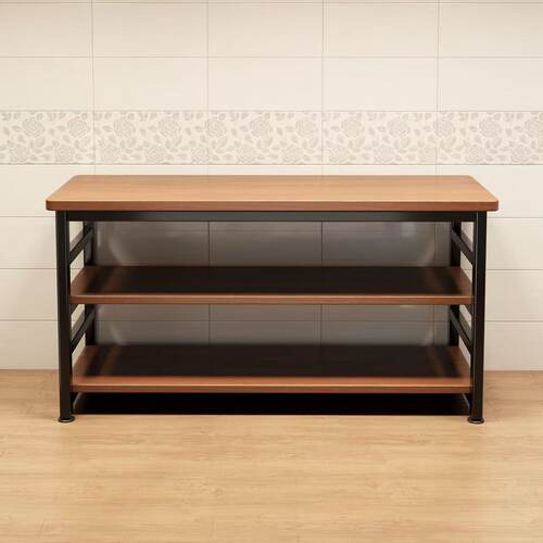 厨房多功能置物架落地切菜桌子工作台微波炉锅具收纳架窄边柜淘