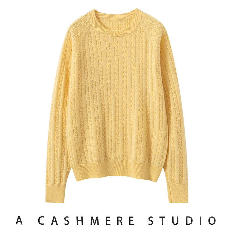 2025新款秋冬100%纯山羊绒衫女圆领针织套头时尚百搭毛衣打底上衣,女装/女士精品,羊绒衫,淘宝优惠券,粉丝福利购,淘宝优惠卷