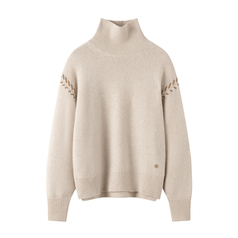 纯山羊绒~宽松加厚100%纯山羊绒衫女高领毛衣冬针织打底套衫,女装/女士精品,羊绒衫,淘宝优惠券,粉丝福利购,淘宝优惠卷