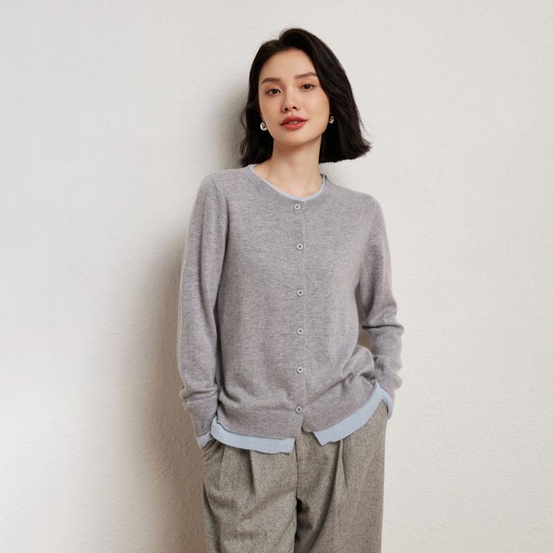 24年秋冬新款羊绒开衫女