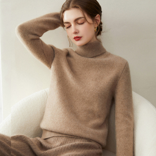 加厚巨保暖！高领baby小山羊绒衫女宽松套头软糯厚实毛衣冬季打底