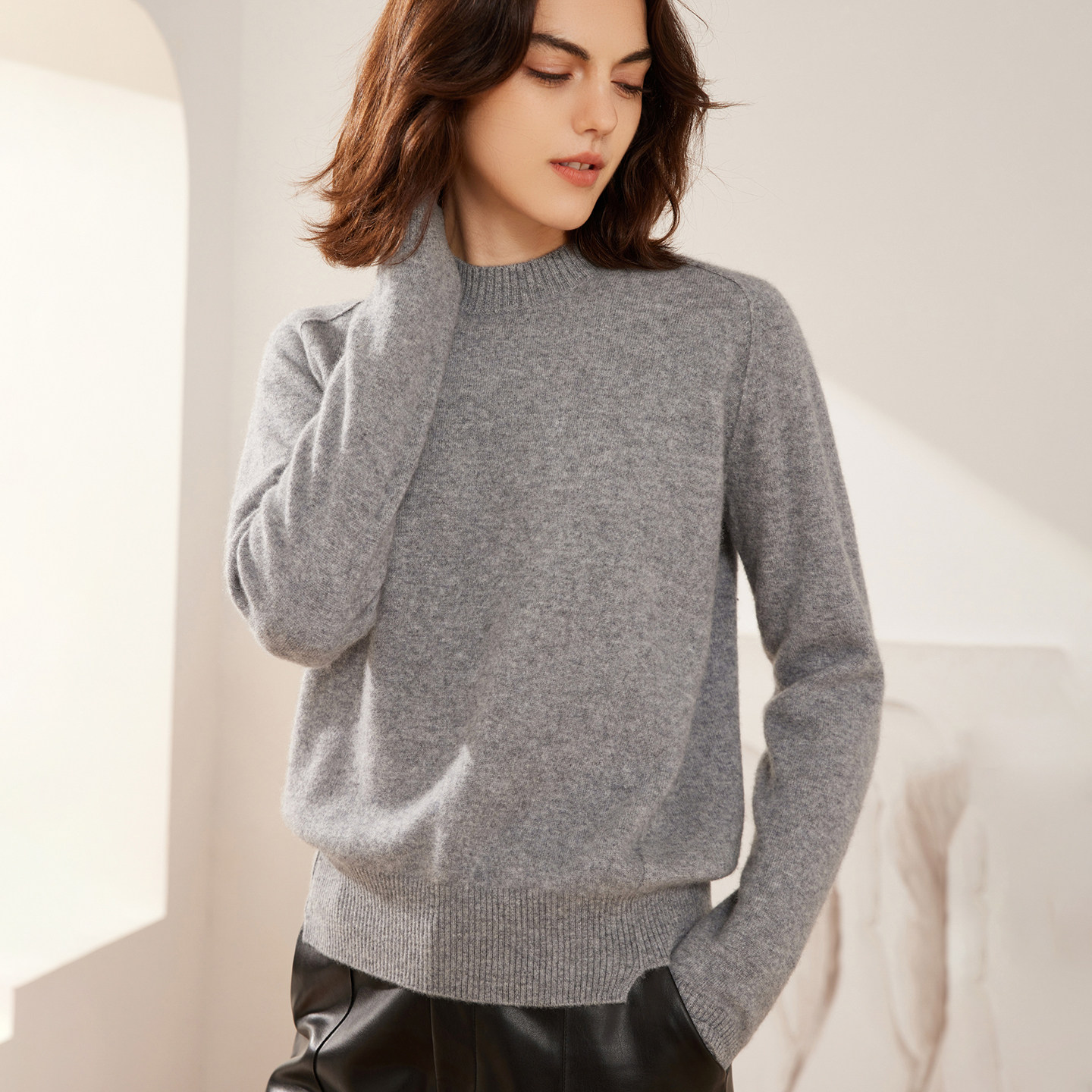 秋冬保暖纯山羊绒套衫女新款半高领毛衣百搭套头上衣高端针织长袖,女装/女士精品,羊绒衫,淘宝优惠券,粉丝福利购,淘宝优惠卷