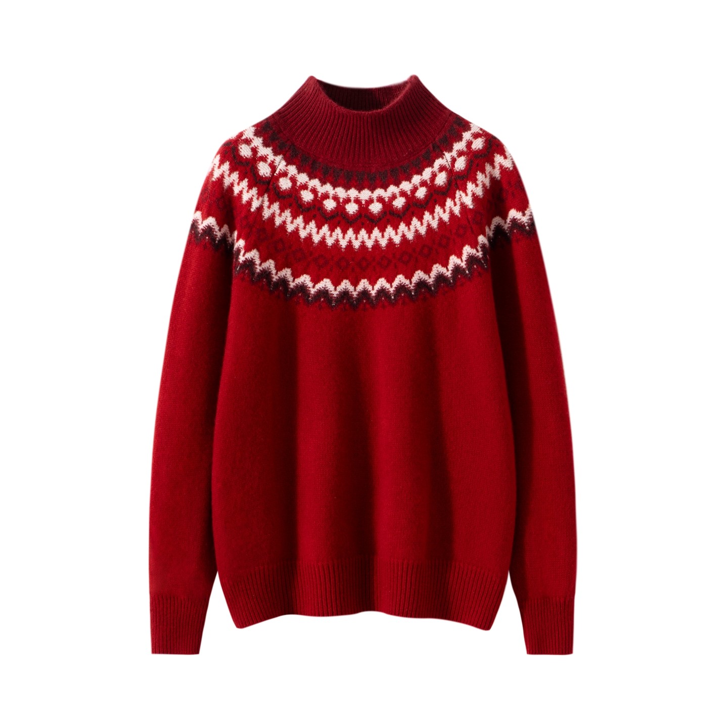 费尔岛羊绒衫女半高领加厚红色毛衣秋冬季圣诞本命年山羊绒打底衫,女装/女士精品,羊绒衫,淘宝优惠券,粉丝福利购,淘宝优惠卷