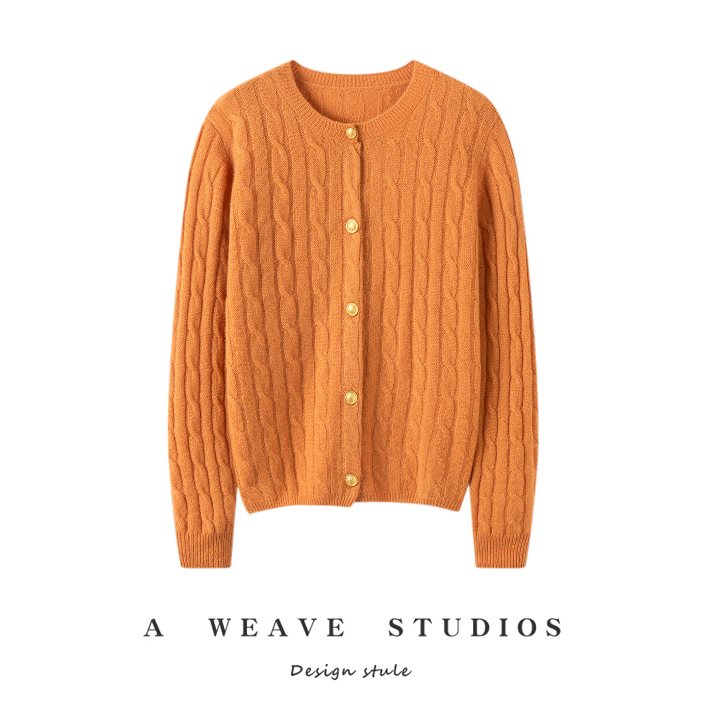 2025秋冬新款100%纯山羊绒衫女圆领麻花针织开衫毛衣外套外搭打底,女装/女士精品,羊绒衫,淘宝优惠券,粉丝福利购,淘宝优惠卷