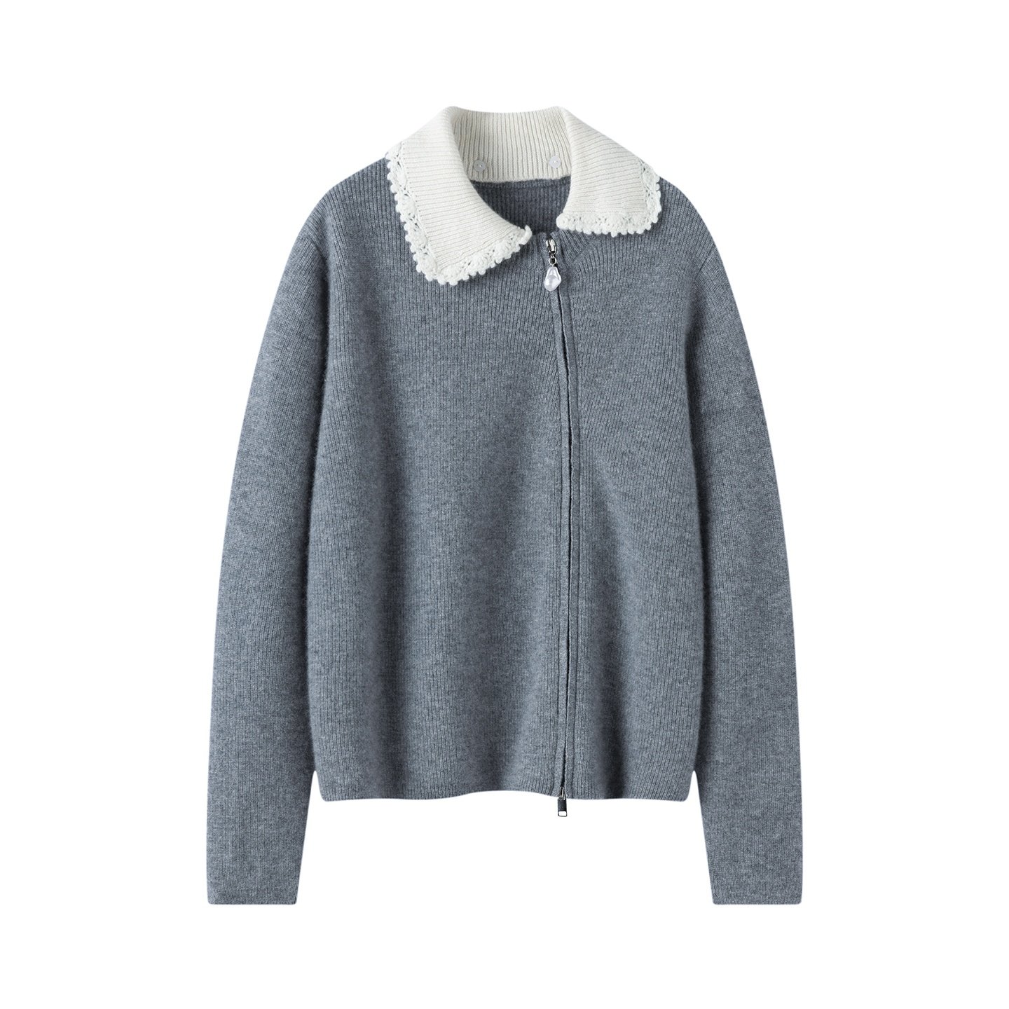 康赛妮可拆娃娃领100%纯山羊绒衫女翻领开衫秋冬斜拉链长袖外套,女装/女士精品,羊绒衫,淘宝优惠券,粉丝福利购,淘宝优惠卷