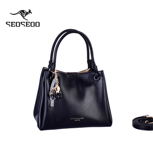 青年小众手提包真皮单肩斜挎包专柜正品 九州袋鼠女包2025秋季 新款