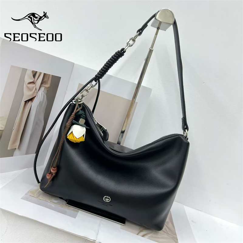 袋鼠洋气新款包真品软皮大容量