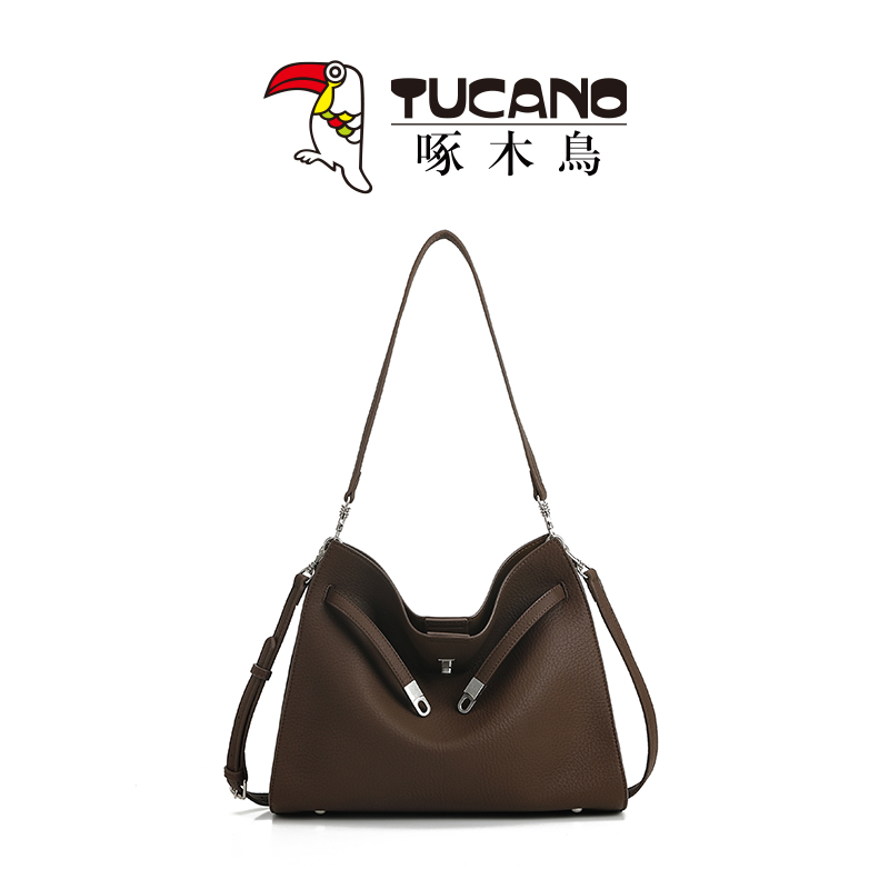 啄木鸟真皮牛皮休闲大包使用高级