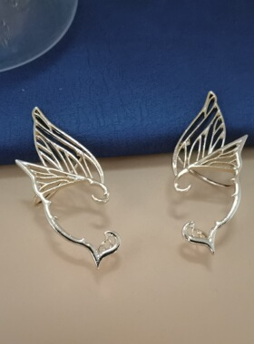 蝴蝶精灵耳钉甜酷辣妹一对装