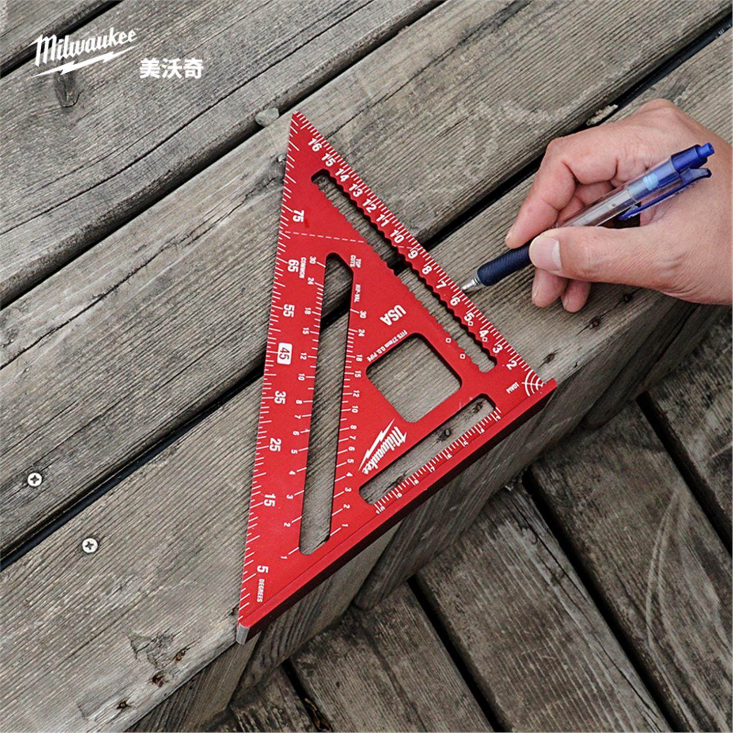 美沃奇milwaukee米沃奇进口加厚铝合金三角尺45度木工高精度角尺,五金/工具,角尺,淘宝优惠券,粉丝福利购,淘宝优惠卷