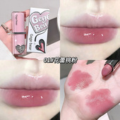 Gege bear晶透润彩夹心口红 爱心镜面唇釉水光学生党平价国货彩妆