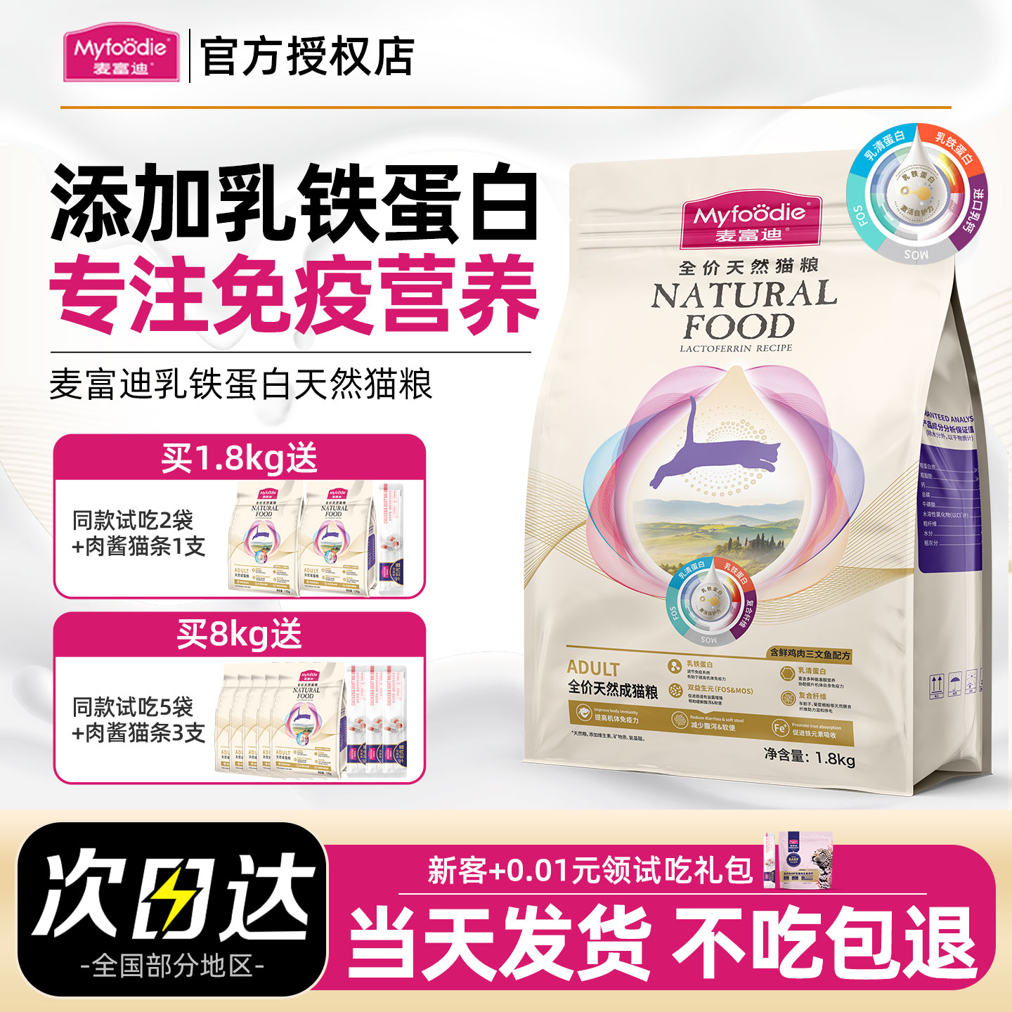 【不吃包退】麦富迪乳铁蛋白猫粮