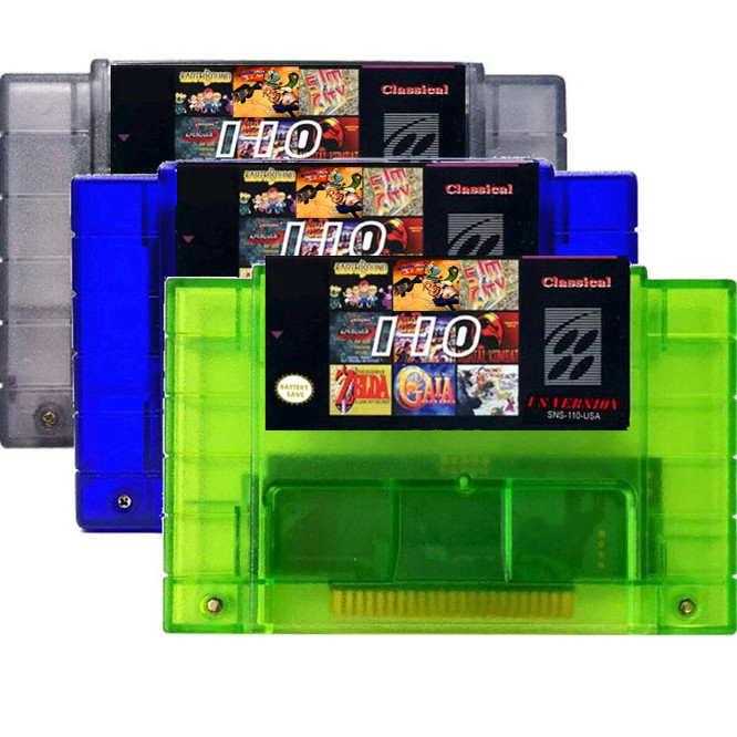 SNES超任合卡美版的游戏SNES110合一游戏卡秒加载游戏存单不覆盖