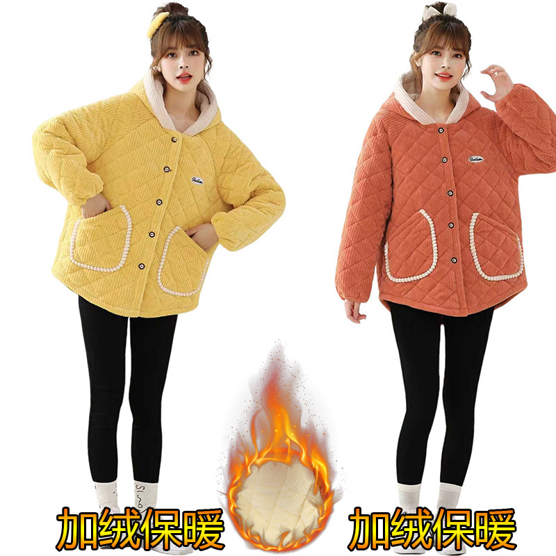 漂亮的长袖罩衣女士加绒加厚罩衣