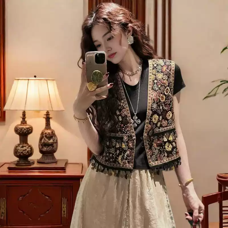 AVLINVA【山月】新中式国风秋季铃动马甲女款时髦洋气2025新款潮