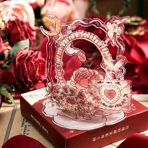 玫瑰收藏家复古古风亚克力立牌摆件桌面装饰古风送礼装饰家居装饰