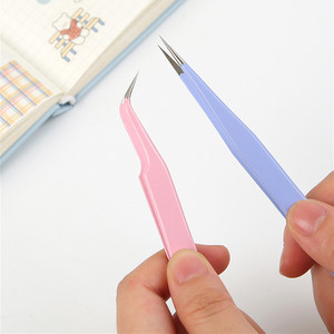 精细弯头镊子造景贴纸手帐小工具