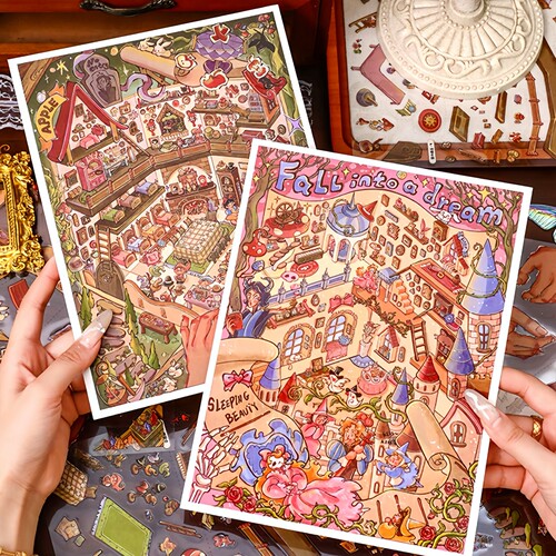 艺蓝136.0立体微缩场景造景贴纸