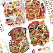 infeelme今日营业中第十二弹造景贴纸大号立体小屋微缩场景12.0