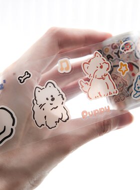 猫狗日记PET模切可爱手账胶带