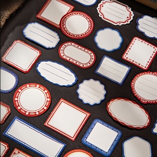 灵感标签集大份量复古标签手帐贴纸边框对话框手帐素材装饰贴画