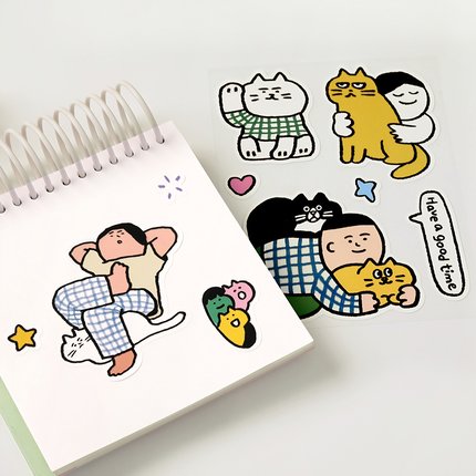NOTE FOR MATSUGODA贴纸电脑韩国可爱猫咪diy笔记本ipad装饰贴画