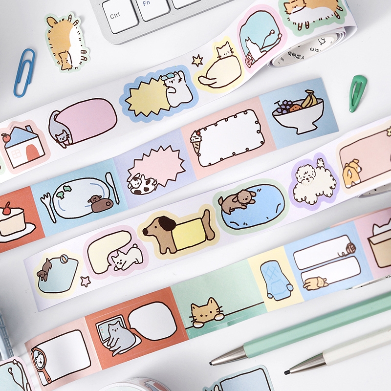 可书写模切手帐胶带标签可爱贴纸