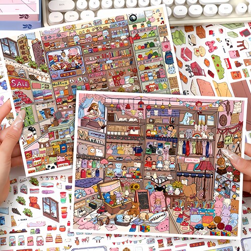 艺蓝137.0造景贴纸梦想零食铺