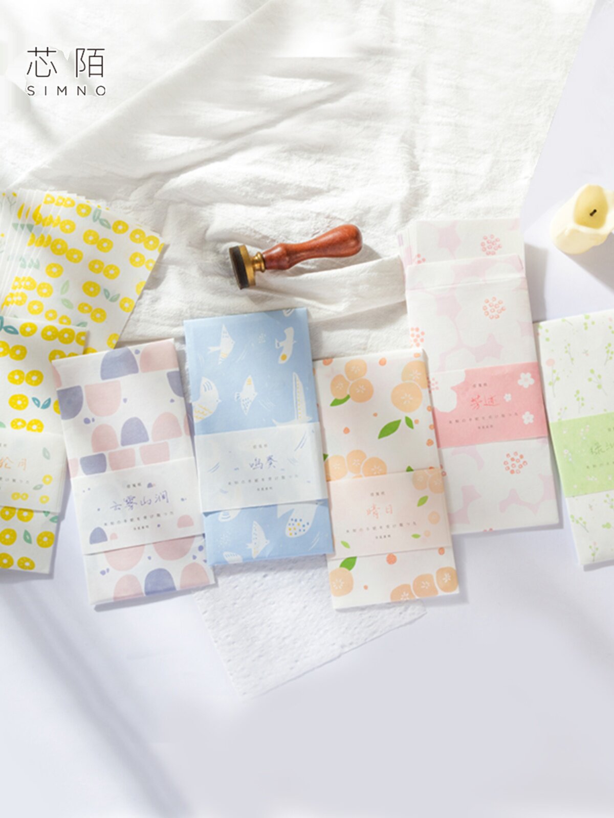 편지지 봉투 세트 소녀 간단한 일본어 러브레터 문학 예술 아름다운 편지지 손 계정 메모지