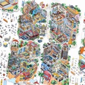 infeelme今日营业中36.0立体我 小屋场景微缩英菲造景贴纸大号