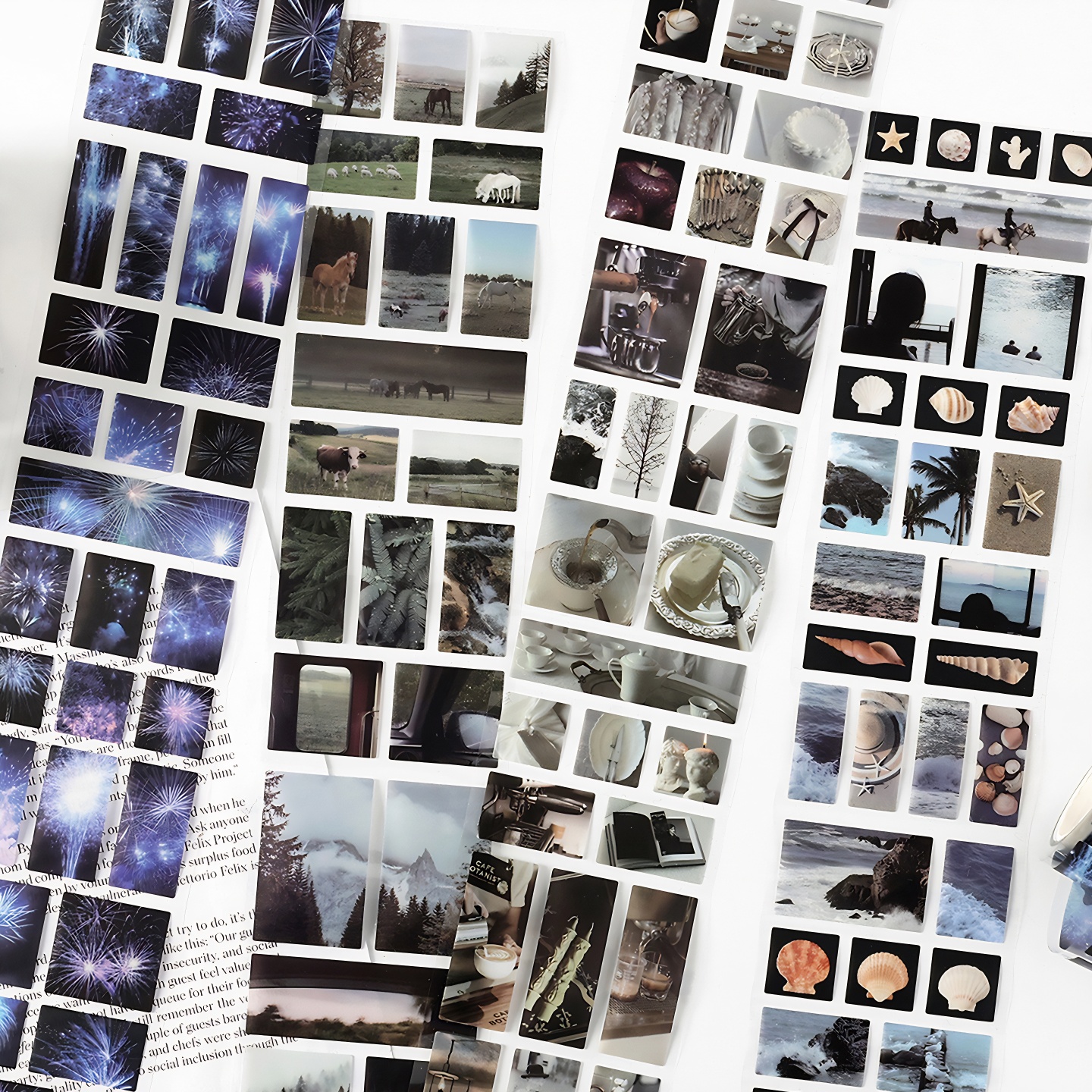 infeelme灵感收集雾面PET模切手帐胶带风景韩系杂志ins风手账贴纸