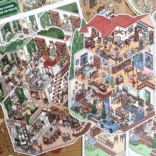 papermore小角落第十弹造景贴纸别墅小屋微缩场景高难度贴画