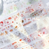 暮光夏日甜品站pet膜切胶带盐甜系手帐素材童话风手账贴纸ins