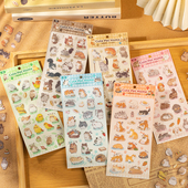 语闲萌宠家园pet手帐贴纸可爱卡通小狗猫咪仓鼠手账日记装 饰贴画