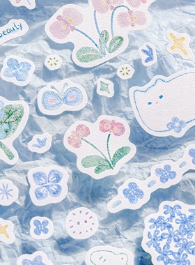 信的恋人轻柔甜梦曲特种纸手帐装饰贴纸可爱少女心deco手账贴画