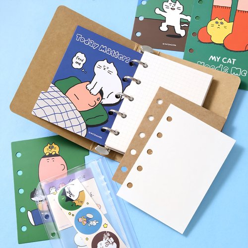 MATSUGODA M5牛皮纸活页本手帐本ins风笔记本小号日记本A7手账本