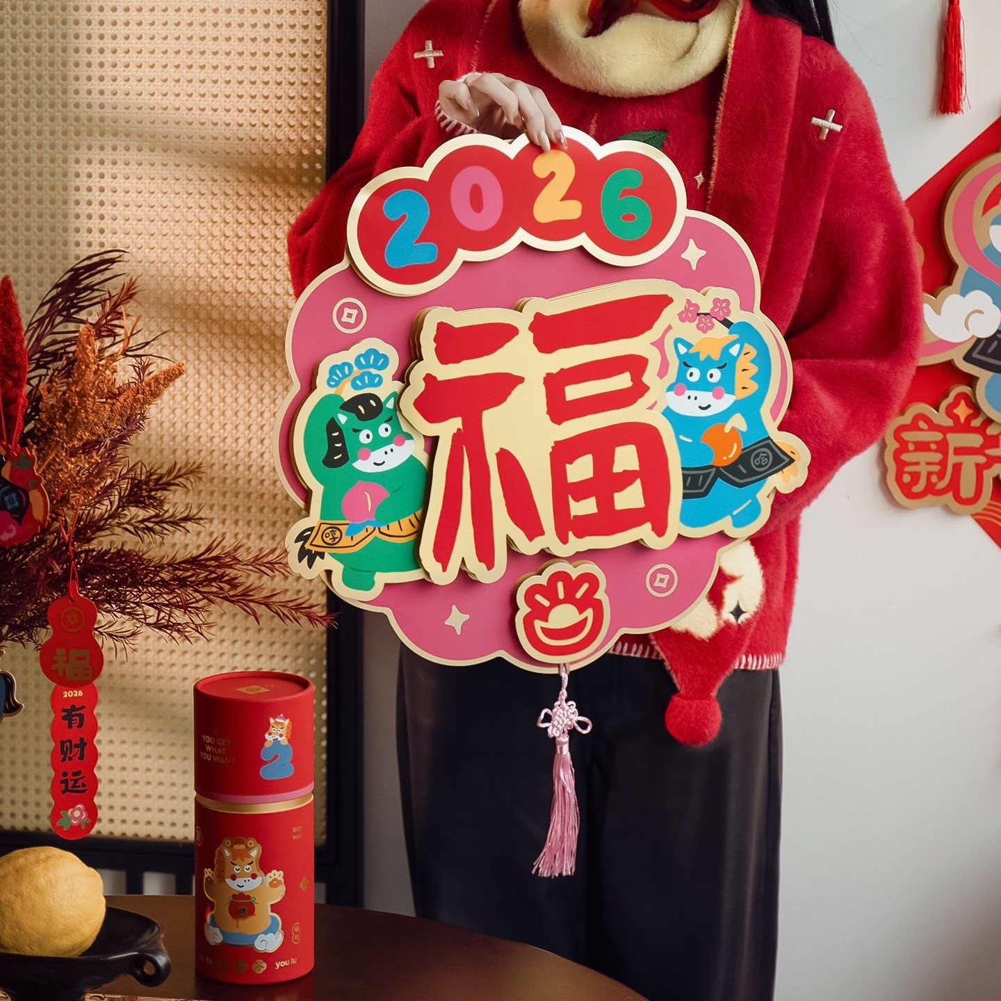 立体门贴福字新年马年2026入户门房门装饰国风春节门幅福字新款,家居饰品,门贴,淘宝优惠券,粉丝福利购,淘宝优惠卷